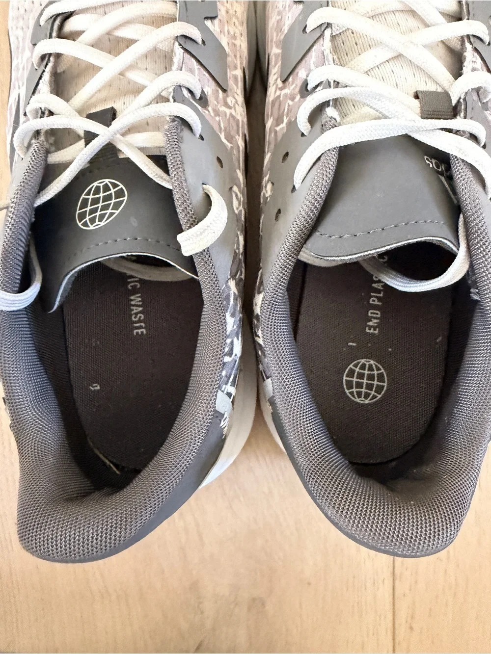 adidas Gray and White Men's Athletic Running Shoes